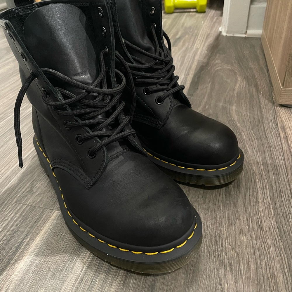 Black Lace-Up Boots